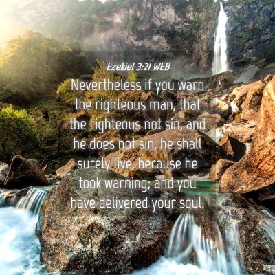 Picture 04 - Ezekiel 3:21 WEB - Nevertheless if you warn the righteous man, that - Bible Verse Picture