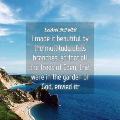 Picture 04 - Ezekiel 31:9 WEB - I made it beautiful by the multitude of its - Bible Verse Picture