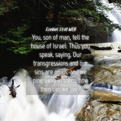 Picture 04 - Ezekiel 33:10 WEB - You, son of man, tell the house of Israel: Thus - Bible Verse Picture