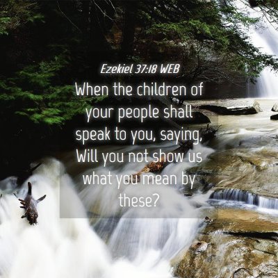 Picture 04 - Ezekiel 37:18 WEB - When the children of your people shall speak to - Bible Verse Picture