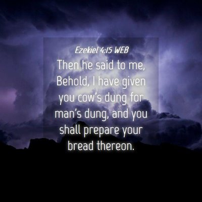 Picture 04 - Ezekiel 4:15 WEB - Then he said to me, Behold, I have given you - Bible Verse Picture