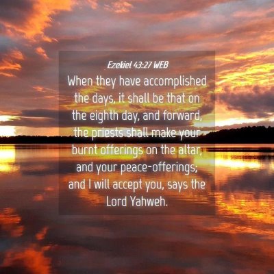 Picture 04 - Ezekiel 43:27 WEB - When they have accomplished the days, it shall be - Bible Verse Picture