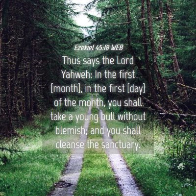 Picture 04 - Ezekiel 45:18 WEB - Thus says the Lord Yahweh: In the first [month], - Bible Verse Picture
