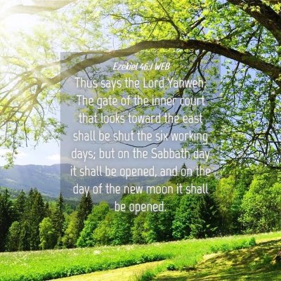 Picture 04 - Ezekiel 46:1 WEB - Thus says the Lord Yahweh: The gate of the inner - Bible Verse Picture