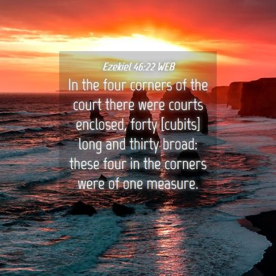 Picture 04 - Ezekiel 46:22 WEB - In the four corners of the court there were - Bible Verse Picture