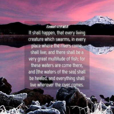 Picture 04 - Ezekiel 47:9 WEB - It shall happen, that every living creature which - Bible Verse Picture