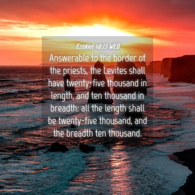 Picture 04 - Ezekiel 48:13 WEB - Answerable to the border of the priests, the - Bible Verse Picture