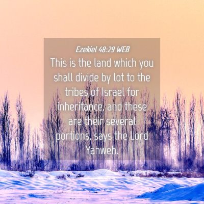 Picture 04 - Ezekiel 48:29 WEB - This is the land which you shall divide by lot to - Bible Verse Picture