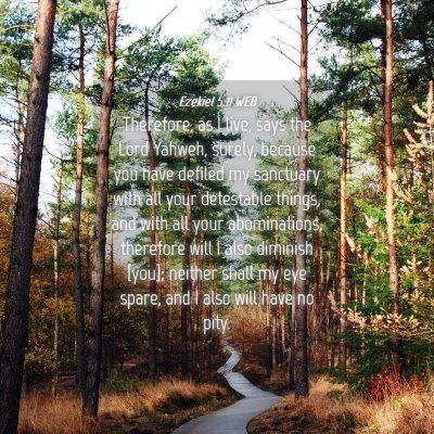 Picture 04 - Ezekiel 5:11 WEB - Therefore, as I live, says the Lord Yahweh, - Bible Verse Picture