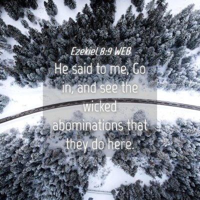 Picture 04 - Ezekiel 8:9 WEB - He said to me, Go in, and see the wicked - Bible Verse Picture