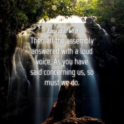 Picture 04 - Ezra 10:12 WEB - Then all the assembly answered with a loud voice, - Bible Verse Picture