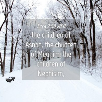 Picture 04 - Ezra 2:50 WEB - the children of Asnah, the children of Meunim, - Bible Verse Picture