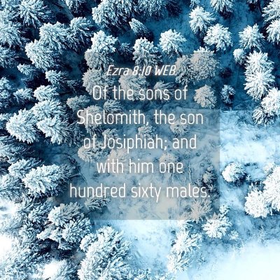 Picture 04 - Ezra 8:10 WEB - Of the sons of Shelomith, the son of Josiphiah; - Bible Verse Picture