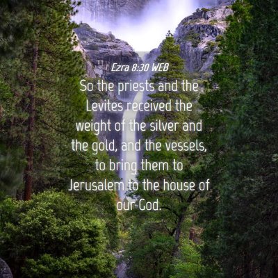 Picture 04 - Ezra 8:30 WEB - So the priests and the Levites received the - Bible Verse Picture