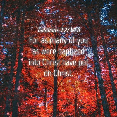 Picture 04 - Galatians 3:27 WEB - For as many of you as were baptized into Christ - Bible Verse Picture