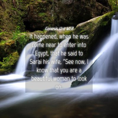 Picture 04 - Genesis 12:11 WEB - It happened, when he was come near to enter into - Bible Verse Picture