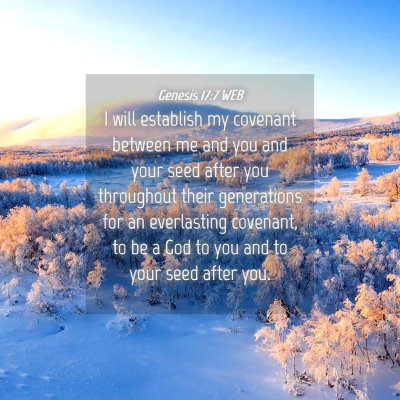 Picture 04 - Genesis 17:7 WEB - I will establish my covenant between me and you - Bible Verse Picture