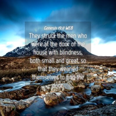 Picture 04 - Genesis 19:11 WEB - They struck the men who were at the door of the - Bible Verse Picture
