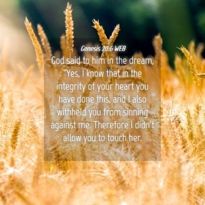 Picture 04 - Genesis 20:6 WEB - God said to him in the dream, 