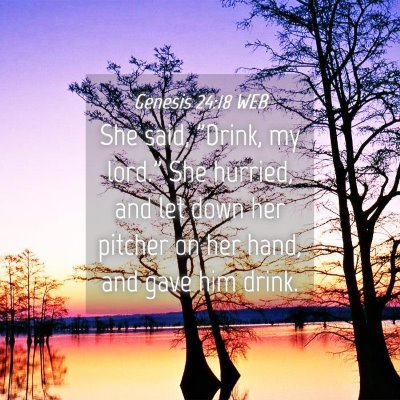Picture 04 - Genesis 24:18 WEB - She said, 