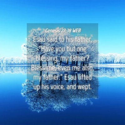 Picture 04 - Genesis 27:38 WEB - Esau said to his father, 