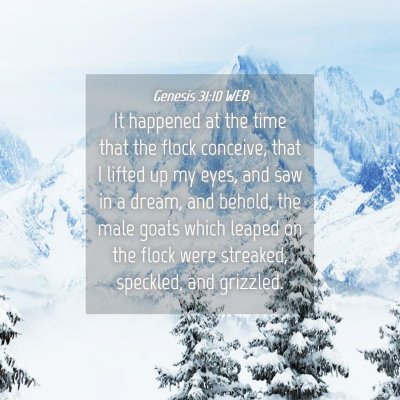 Picture 04 - Genesis 31:10 WEB - It happened at the time that the flock conceive, - Bible Verse Picture