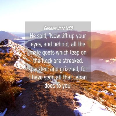Picture 04 - Genesis 31:12 WEB - He said, 'Now lift up your eyes, and behold, all - Bible Verse Picture