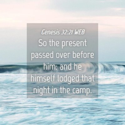 Picture 04 - Genesis 32:21 WEB - So the present passed over before him: and he - Bible Verse Picture