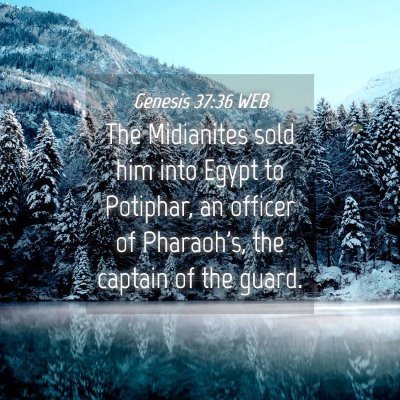 Picture 04 - Genesis 37:36 WEB - The Midianites sold him into Egypt to Potiphar, - Bible Verse Picture