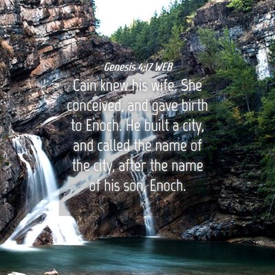 Picture 04 - Genesis 4:17 WEB - Cain knew his wife. She conceived, and gave birth - Bible Verse Picture