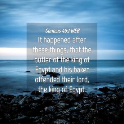 Picture 04 - Genesis 40:1 WEB - It happened after these things, that the butler - Bible Verse Picture