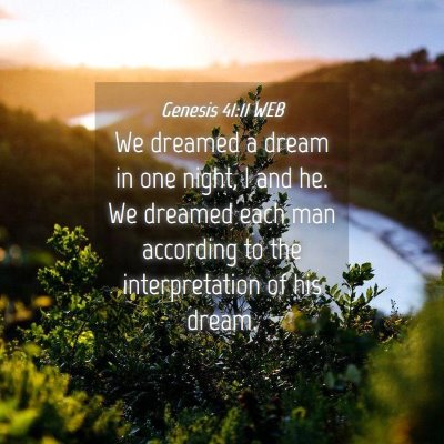 Picture 04 - Genesis 41:11 WEB - We dreamed a dream in one night, I and he. We - Bible Verse Picture