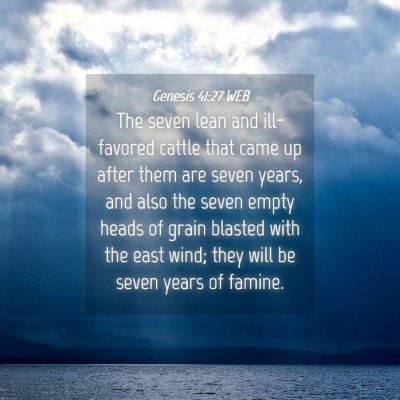 Picture 04 - Genesis 41:27 WEB - The seven lean and ill-favored cattle that came - Bible Verse Picture