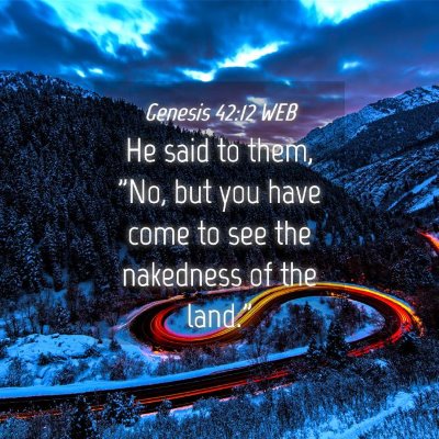 Picture 04 - Genesis 42:12 WEB - He said to them, 