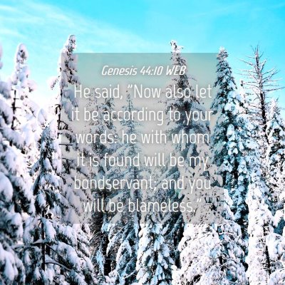 Picture 04 - Genesis 44:10 WEB - He said, 
