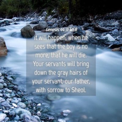 Picture 04 - Genesis 44:31 WEB - it will happen, when he sees that the boy is no - Bible Verse Picture