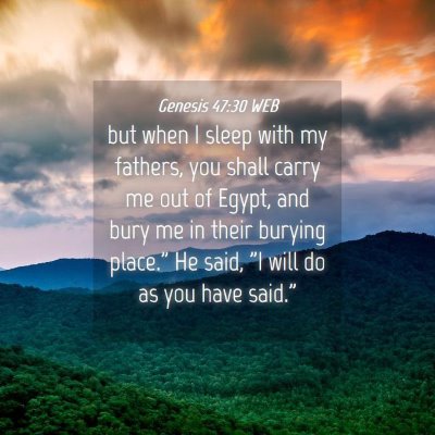 Picture 04 - Genesis 47:30 WEB - but when I sleep with my fathers, you shall carry - Bible Verse Picture