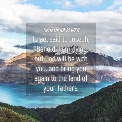 Picture 04 - Genesis 48:21 WEB - Israel said to Joseph, 