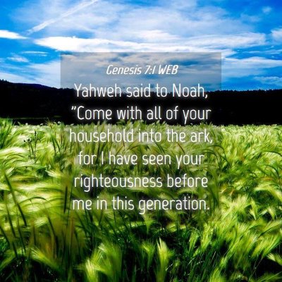Picture 04 - Genesis 7:1 WEB - Yahweh said to Noah, 