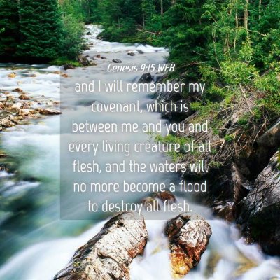 Picture 04 - Genesis 9:15 WEB - and I will remember my covenant, which is between - Bible Verse Picture