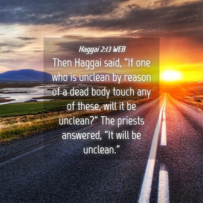 Picture 04 - Haggai 2:13 WEB - Then Haggai said, 