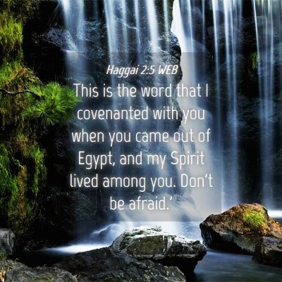 Picture 04 - Haggai 2:5 WEB - This is the word that I covenanted with you when - Bible Verse Picture