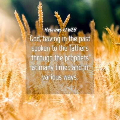Picture 04 - Hebrews 1:1 WEB - God, having in the past spoken to the fathers - Bible Verse Picture
