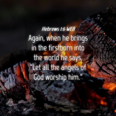 Picture 04 - Hebrews 1:6 WEB - Again, when he brings in the firstborn into the - Bible Verse Picture