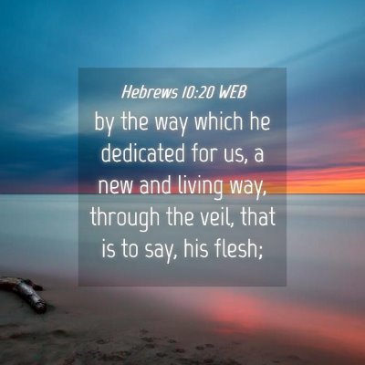 Picture 04 - Hebrews 10:20 WEB - by the way which he dedicated for us, a new and - Bible Verse Picture
