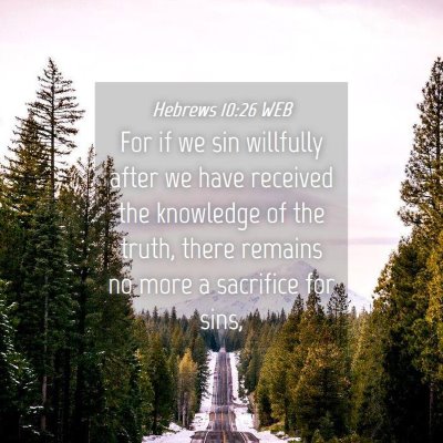 Picture 04 - Hebrews 10:26 WEB - For if we sin willfully after we have received - Bible Verse Picture