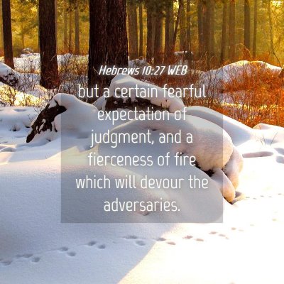 Picture 04 - Hebrews 10:27 WEB - but a certain fearful expectation of judgment, - Bible Verse Picture