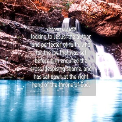 Picture 04 - Hebrews 12:2 WEB - looking to Jesus, the author and perfecter of - Bible Verse Picture