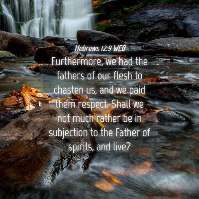 Picture 04 - Hebrews 12:9 WEB - Furthermore, we had the fathers of our flesh to - Bible Verse Picture