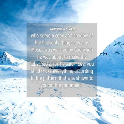 Picture 04 - Hebrews 8:5 WEB - who serve a copy and shadow of the heavenly - Bible Verse Picture